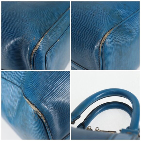 LOUIS VUITTON Epi Keepall 50 Boston Bag Blue - Picture 12 of 15